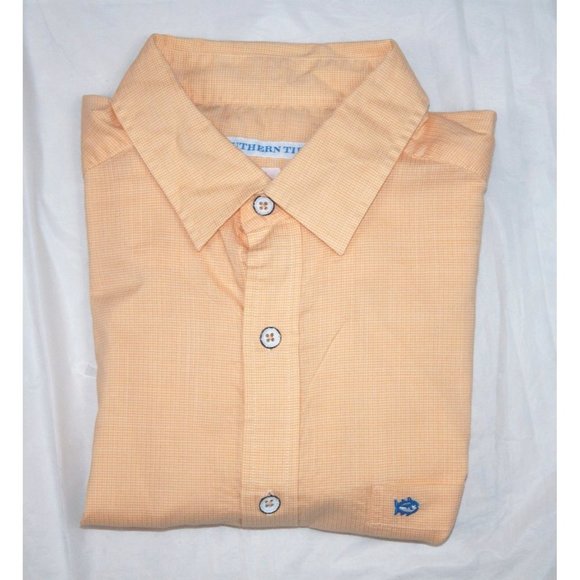 Southern Tide Tailored Fit Mens Short Sleeve Button Front Shirt Size Small - Picture 4 of 5